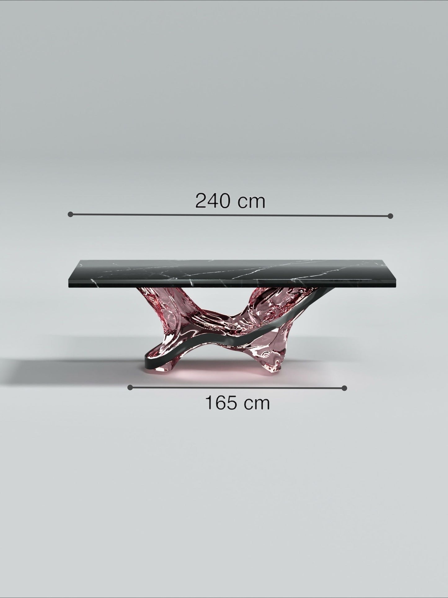 Marble crystal dining table