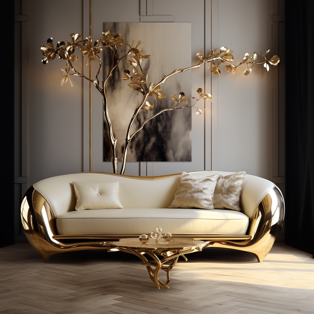 Luxury gold sofa