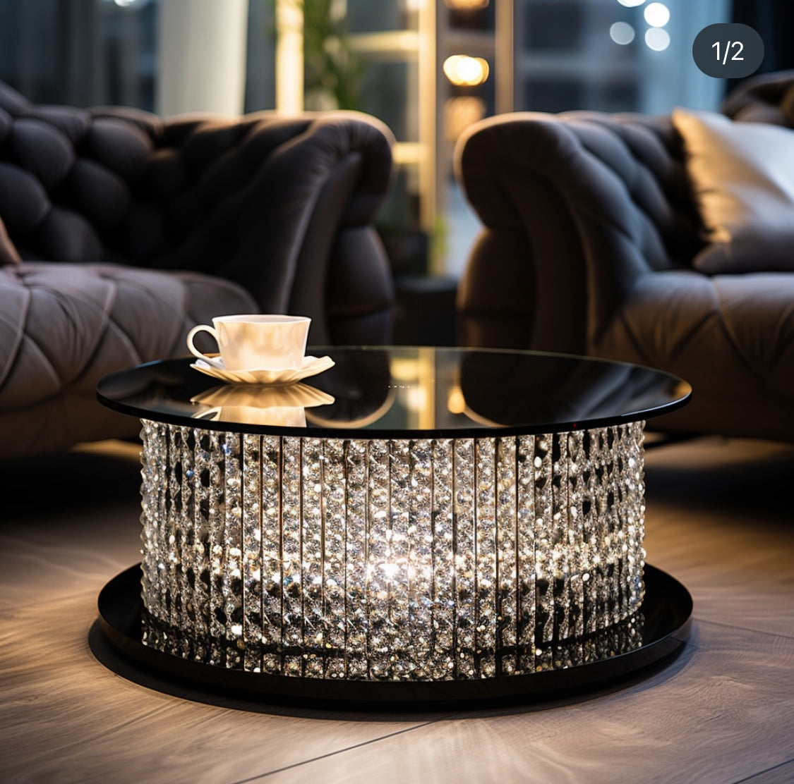 Crystal coffee table