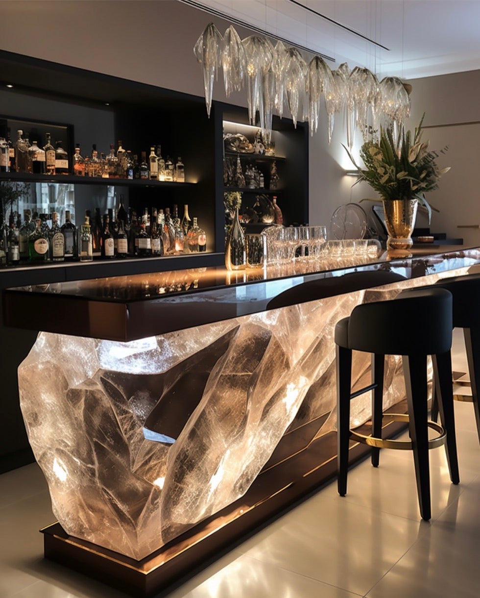 Crystal bar table