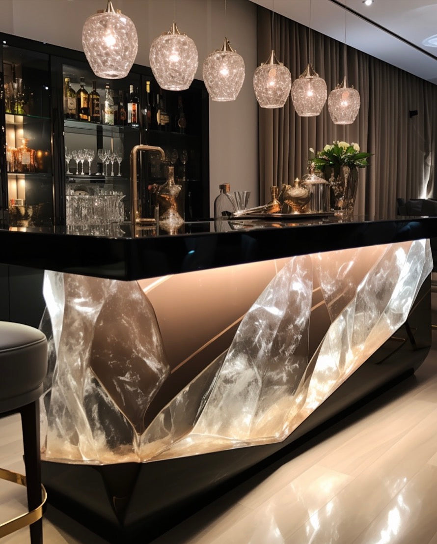 Crystal bar table