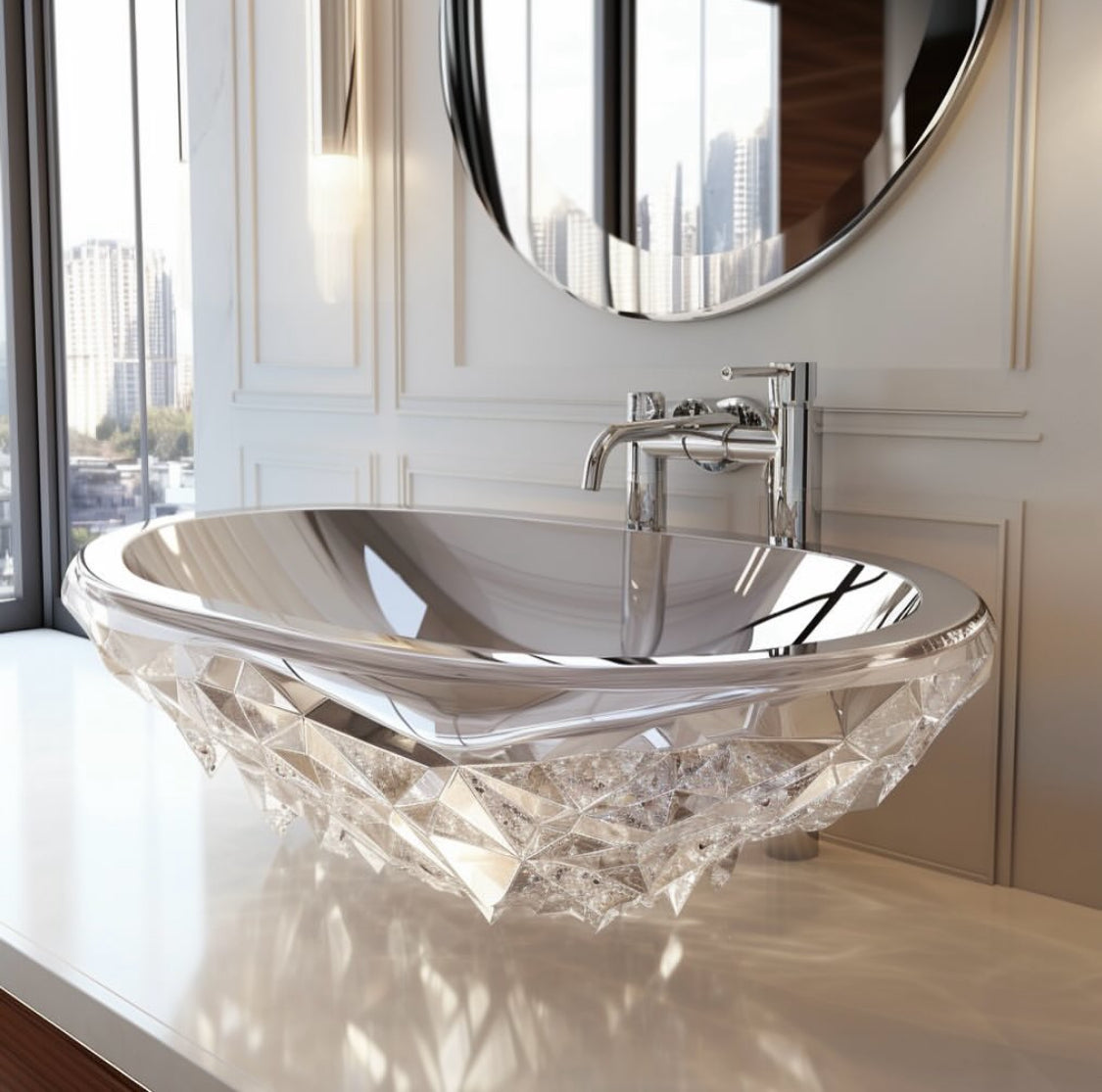 Crystal wash basin