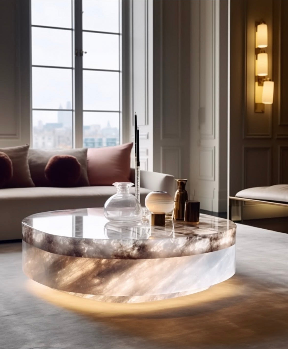 Crystal coffee table