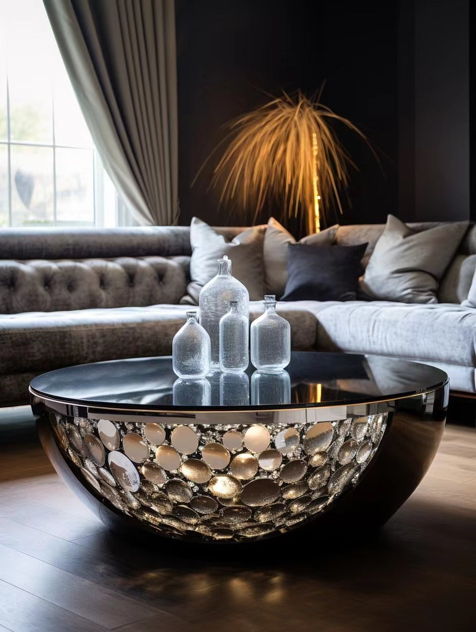 Crystal coffee table