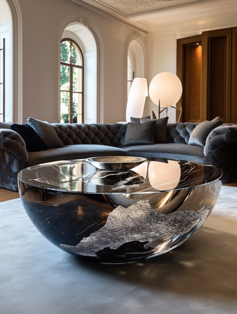 Crystal coffee table
