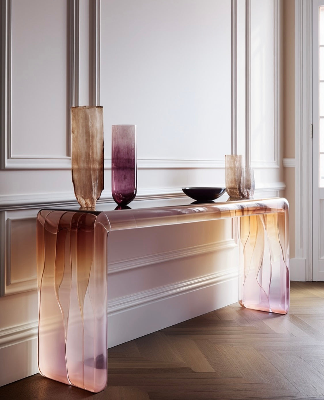 A elegant resin console
