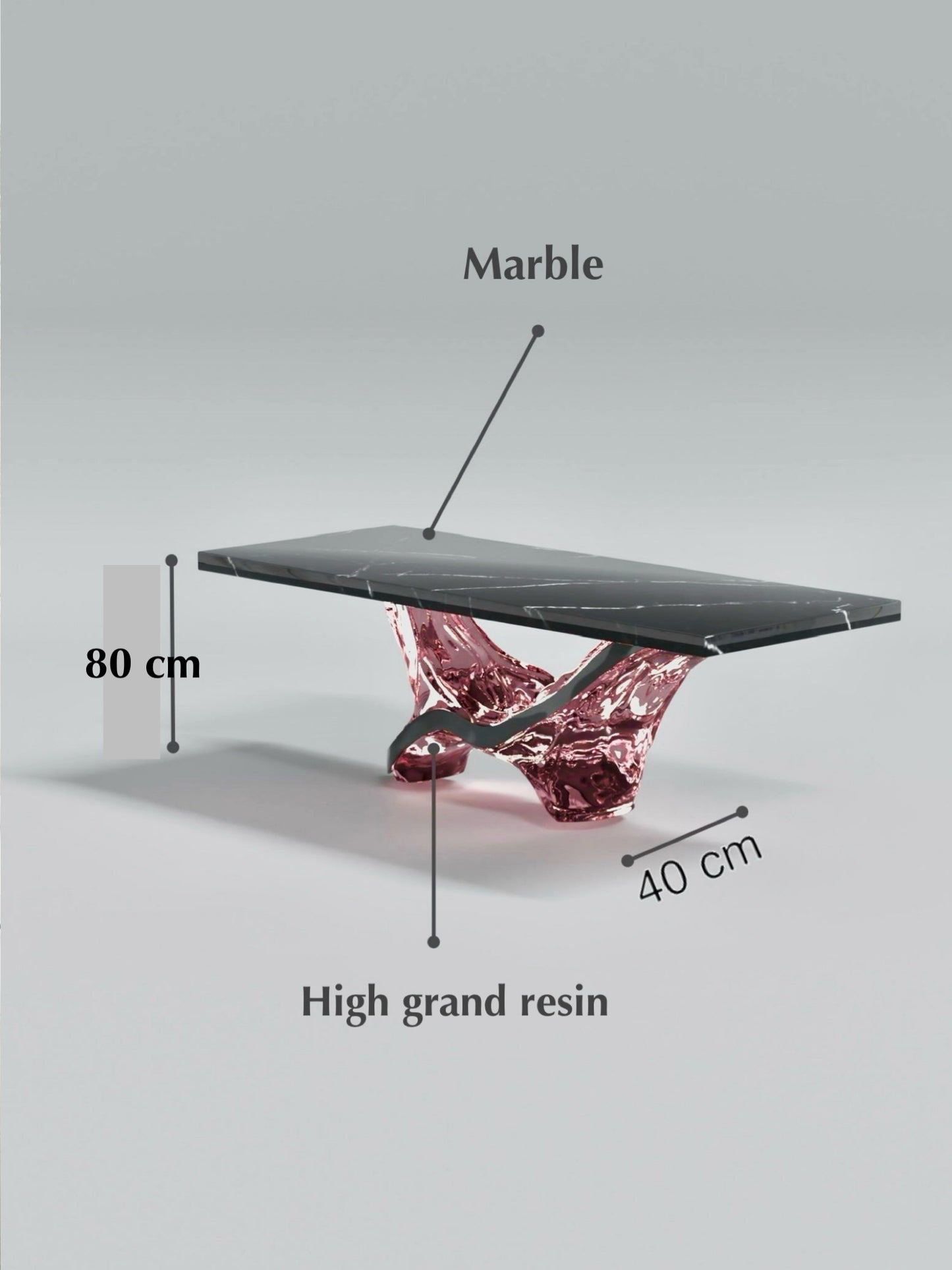 Marble crystal dining table