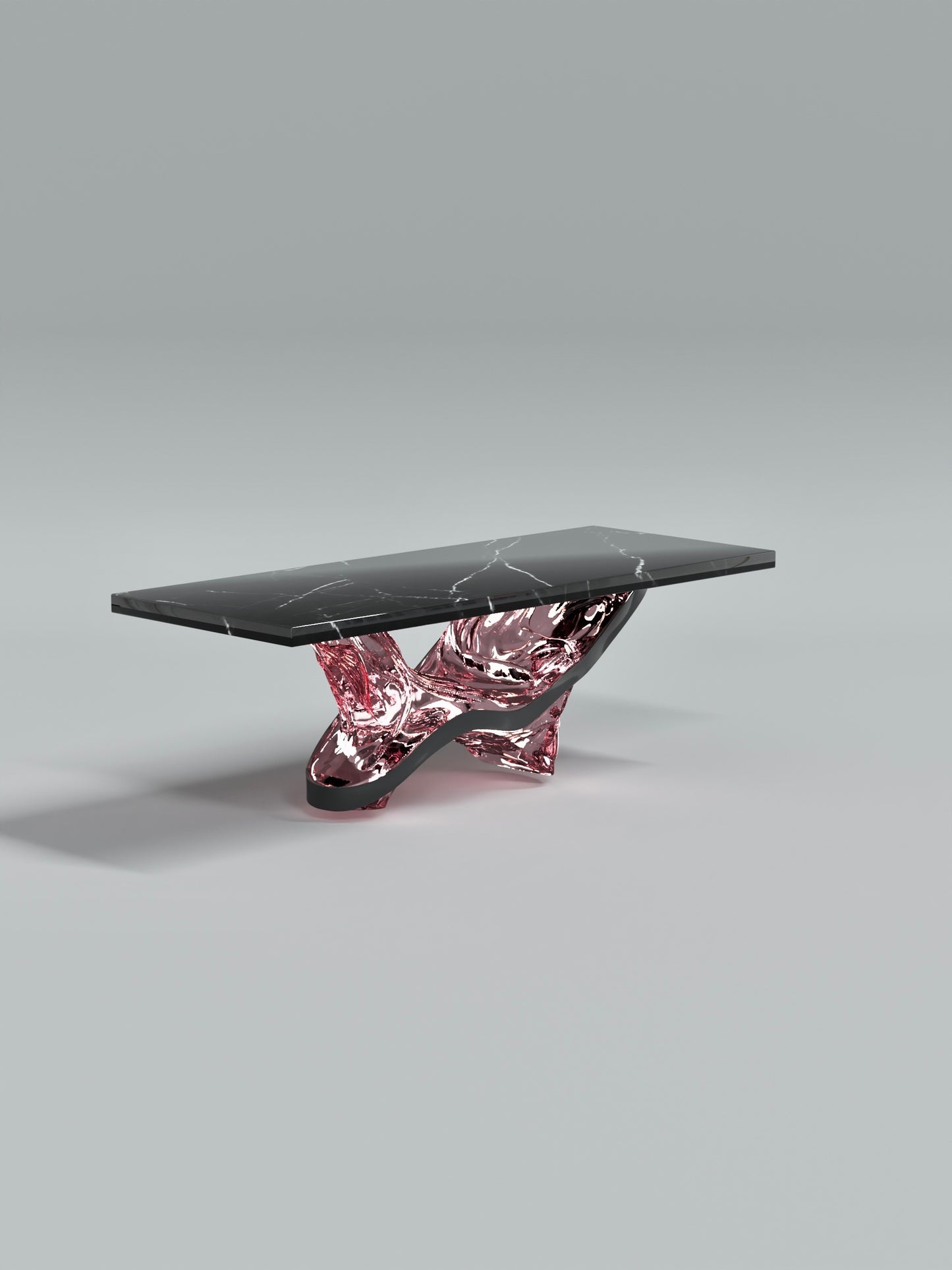 Marble crystal dining table