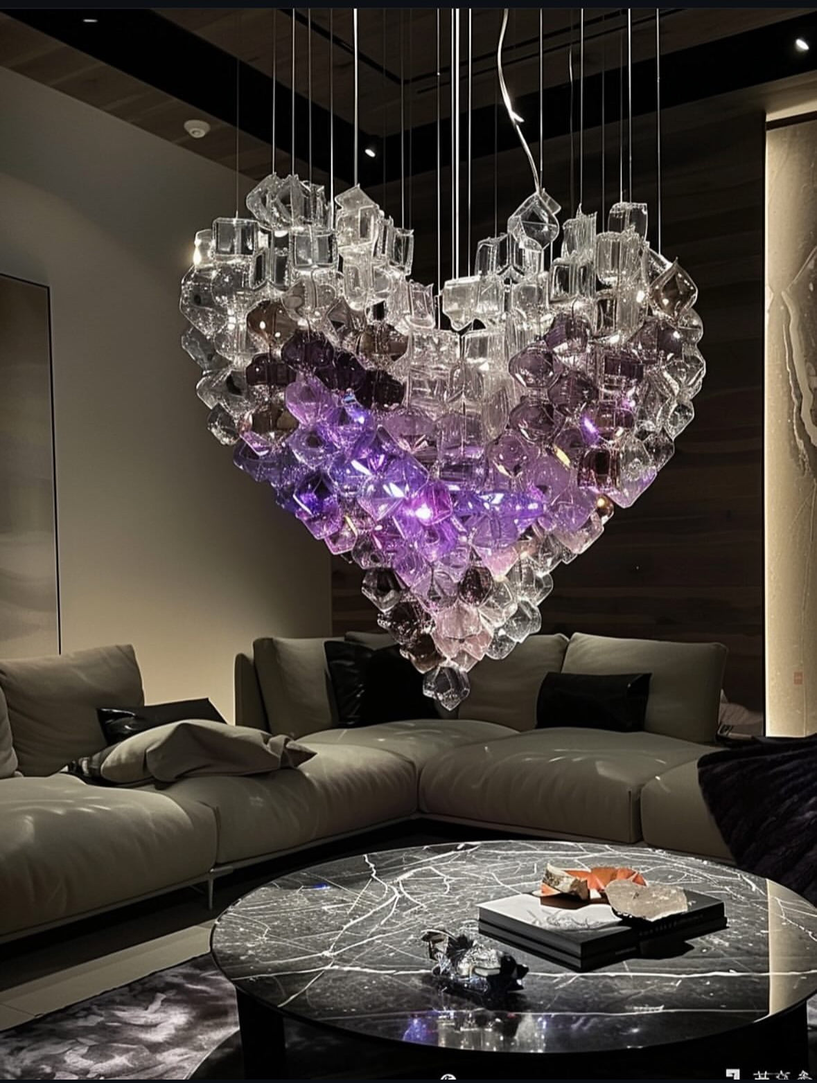 Crystal chandelier heart 2