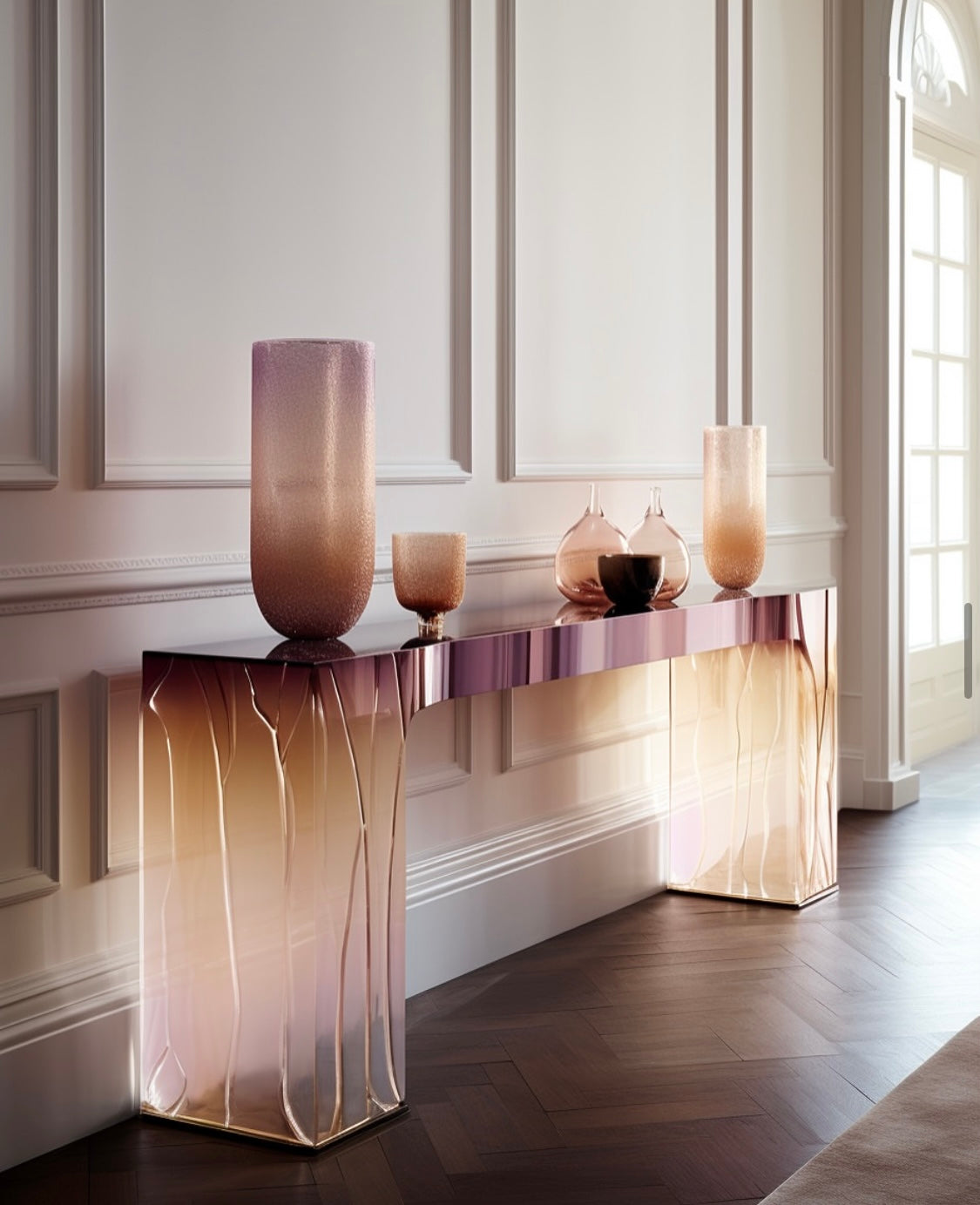 A elegant resin console