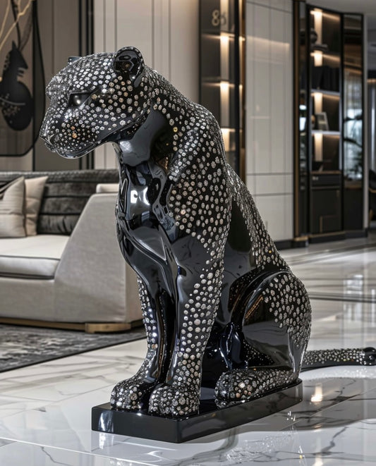 Swarovski effect big diamond Leopard