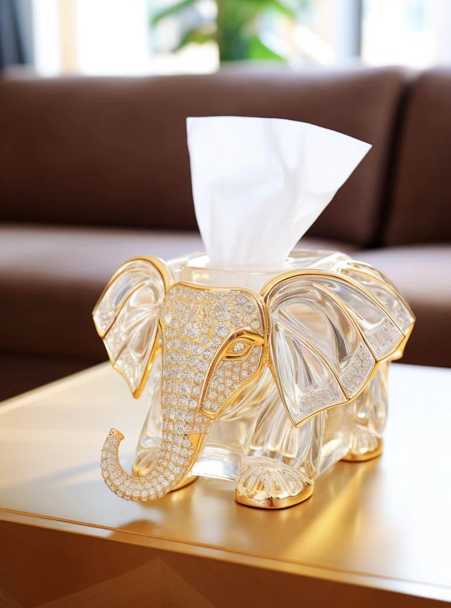 Crystal Elephant tissue box