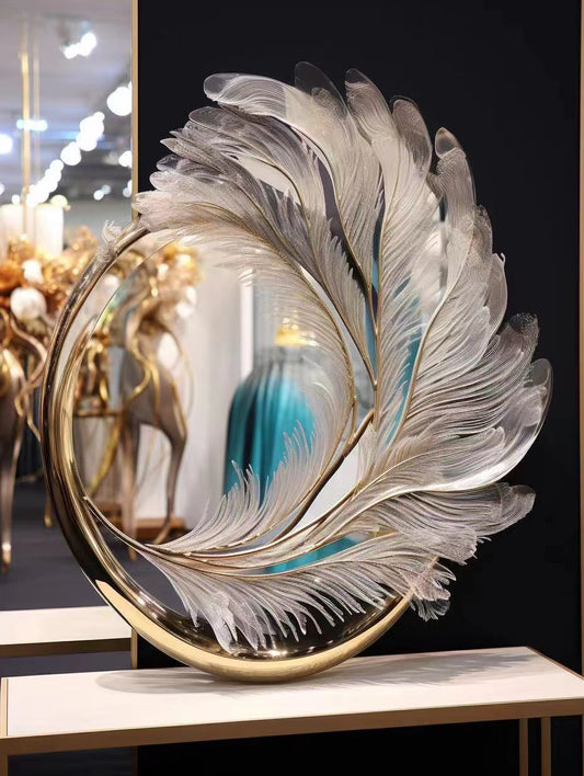 Crystal  feather mirror