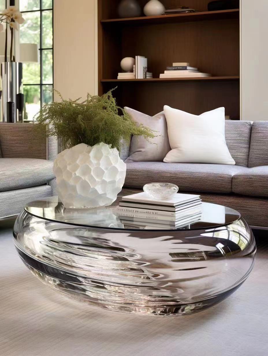 Egg shaped coffee table Future came Furniture