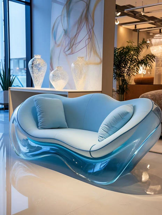 Blue crystal sofa