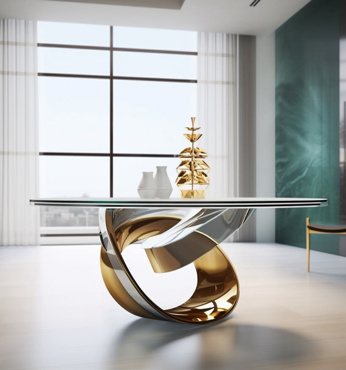 Gold Fiberglass table