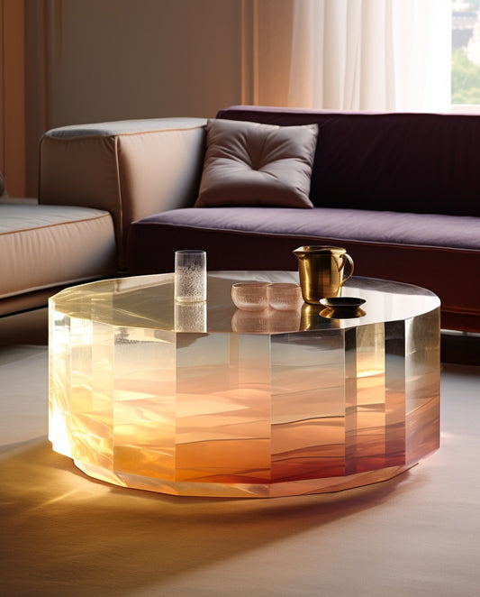 Crystal coffee table