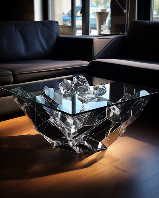 Crystal coffee table