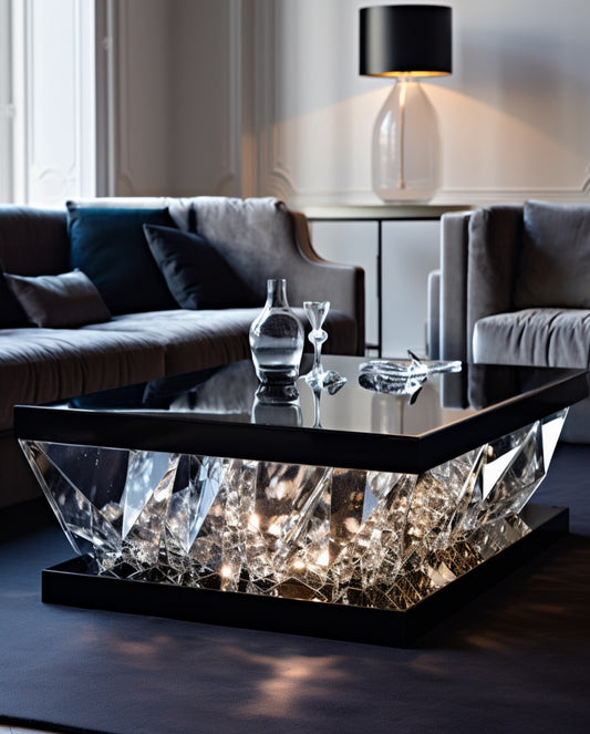 Crystal coffee table