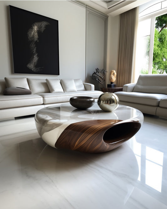 Marble coffee table