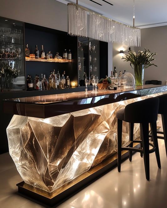 Crystal bar table