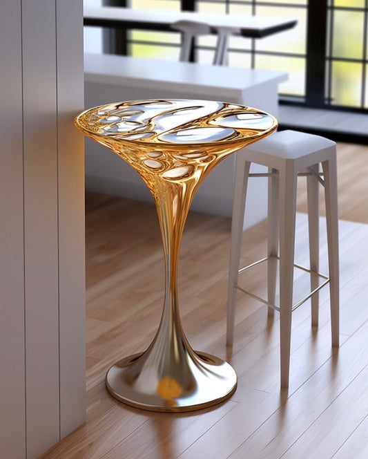 A golden crystal side table