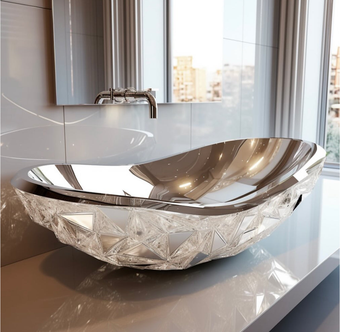 Crystal wash basin