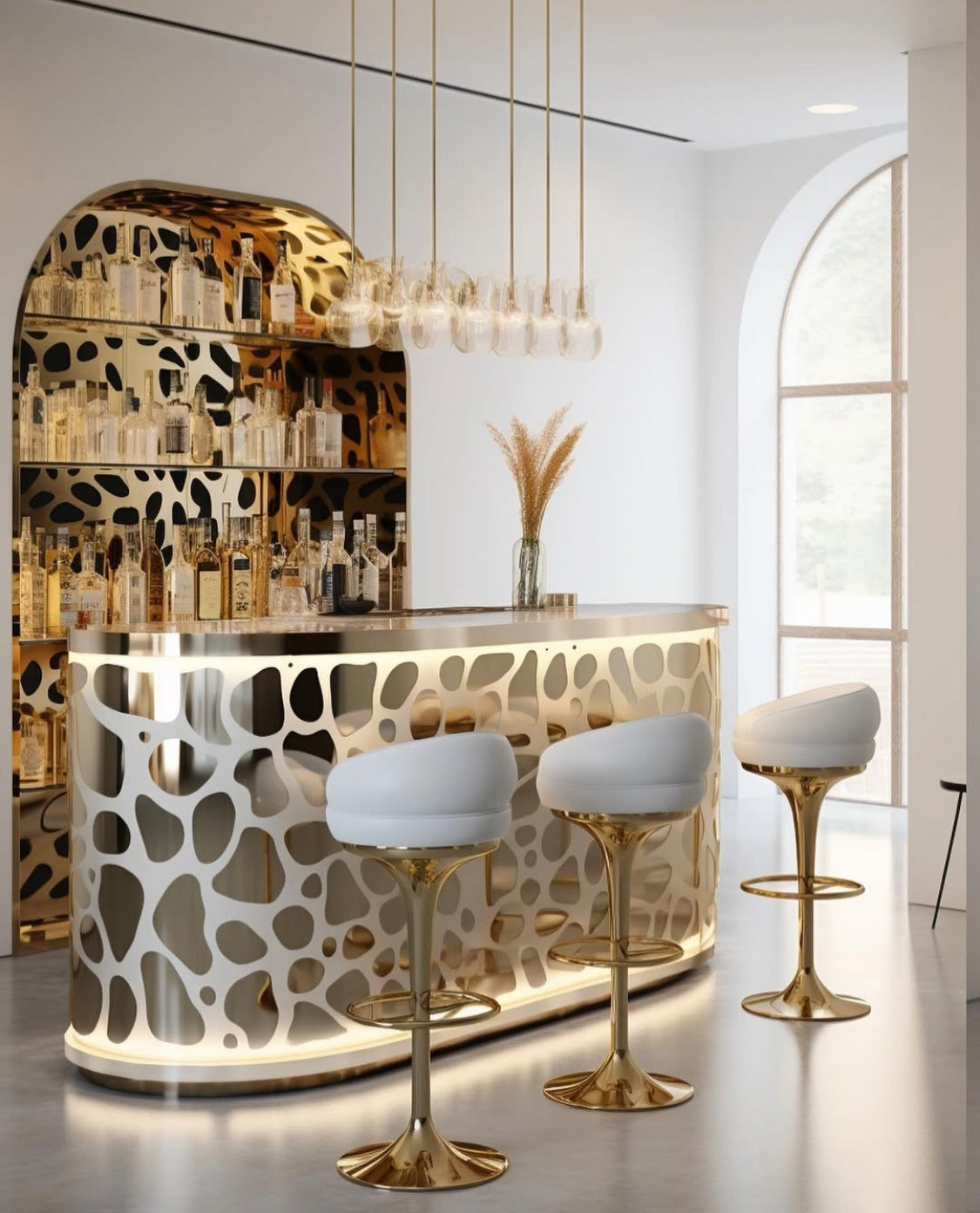 Leopard bar table