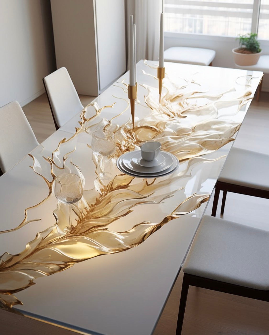 3D art crystal table