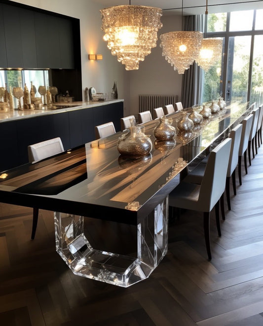 Big crystal table