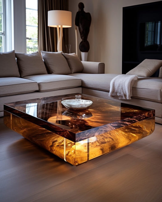 Crystal coffee table
