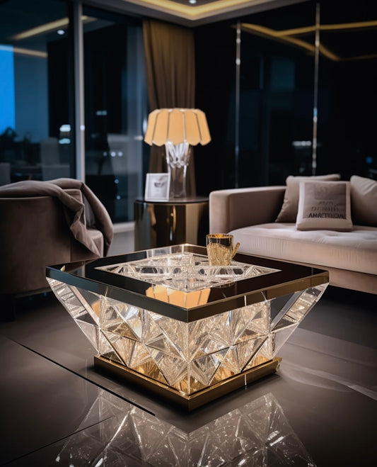 Crystal coffee table