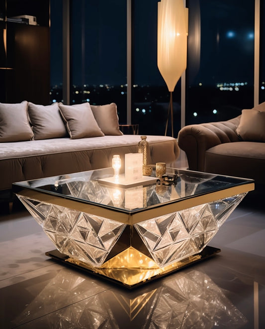 Crystal coffee table
