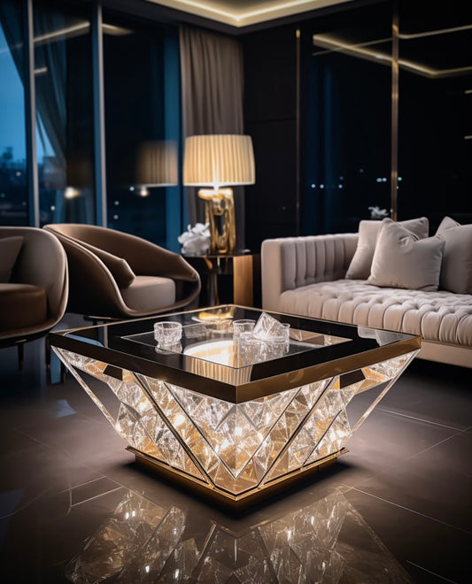 Crystal coffee table
