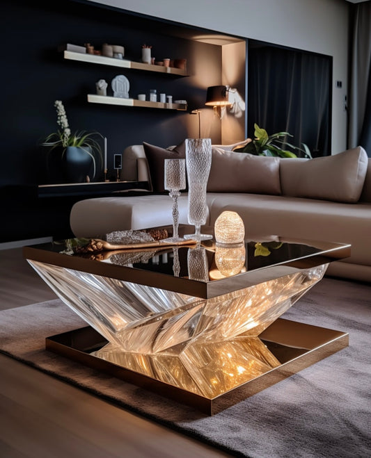 Crystal coffee table