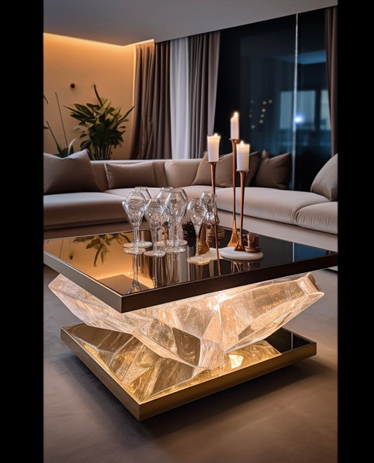Crystal coffee table