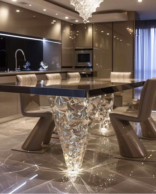 Crystal dining table