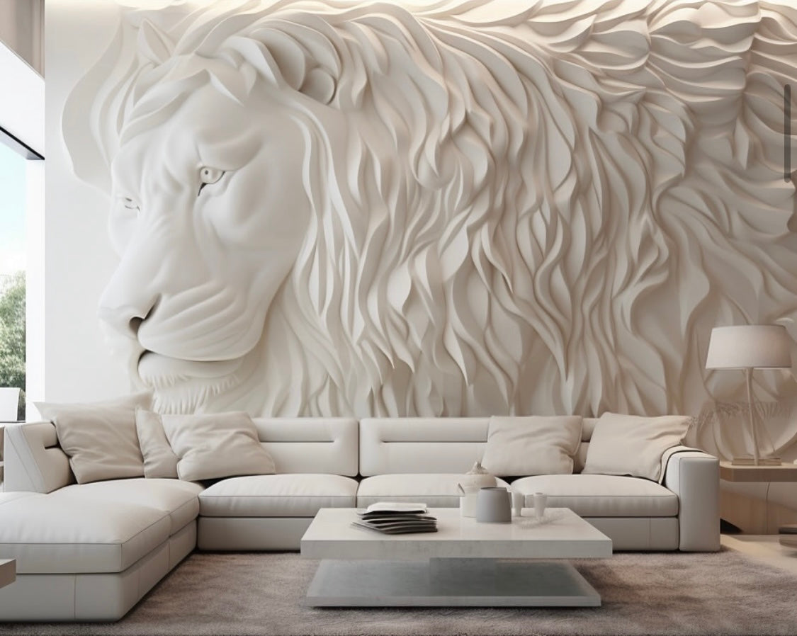 Lion art wall