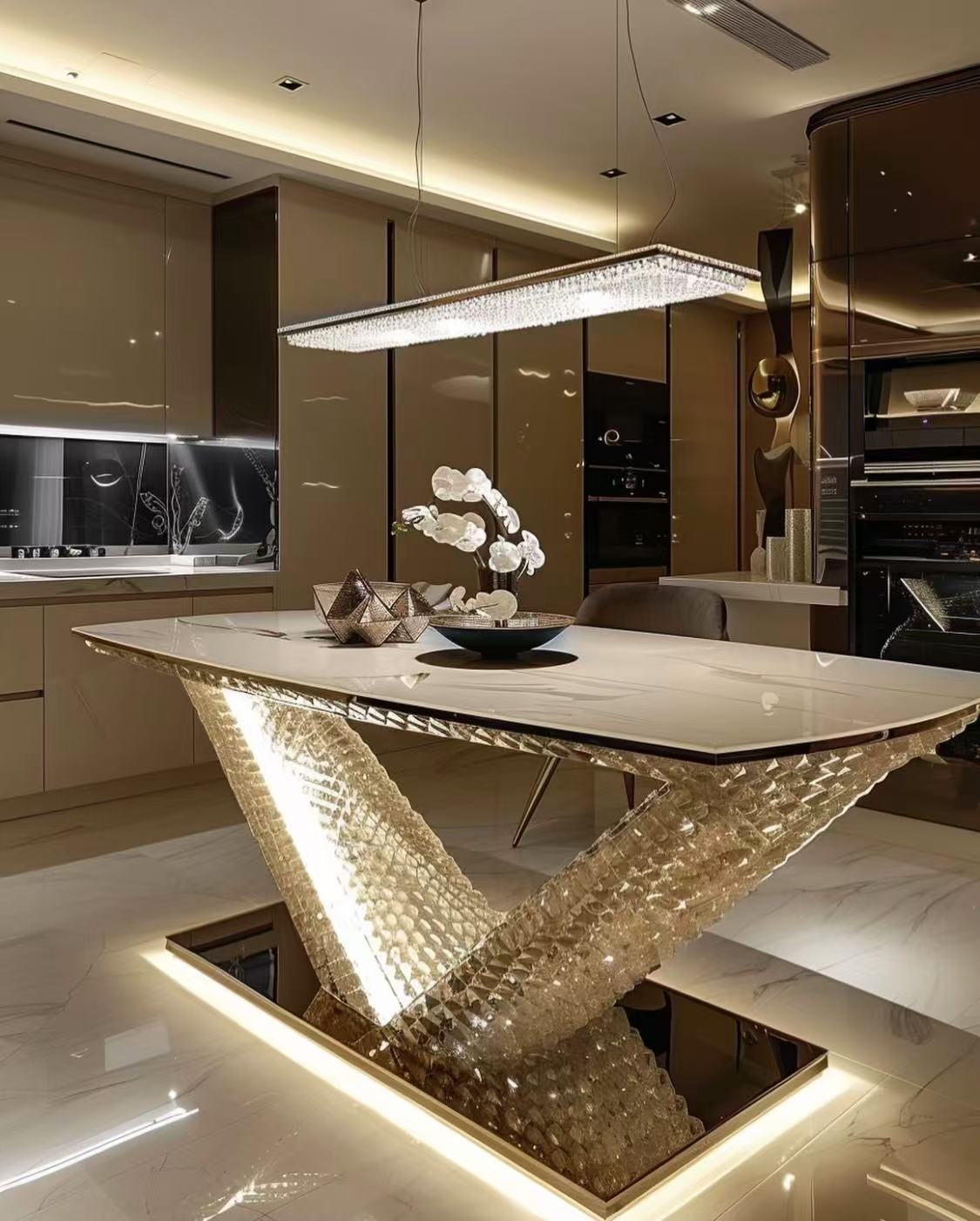 Gold crystal table – Future came Furniture