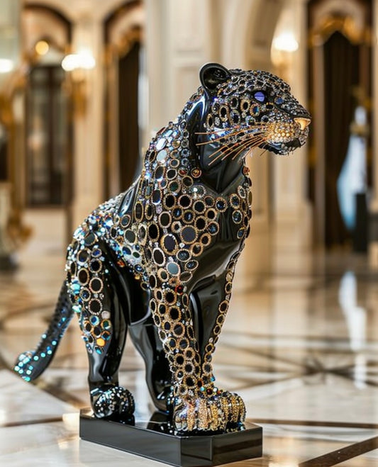 Swarovski effect big diamond Leopard