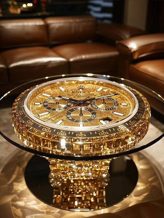 Daytona Gold Crystal Watch Table