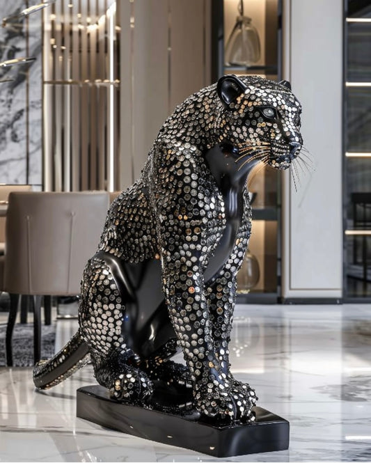 Swarovski effect big diamond Leopard