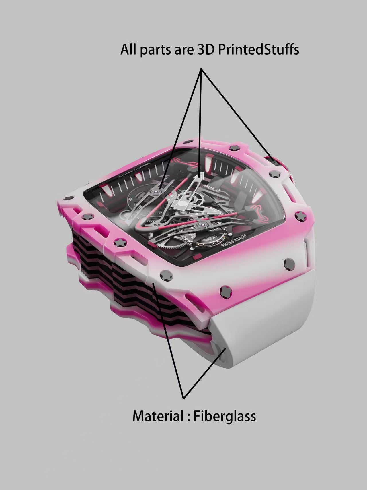 RM Pink Watch Table