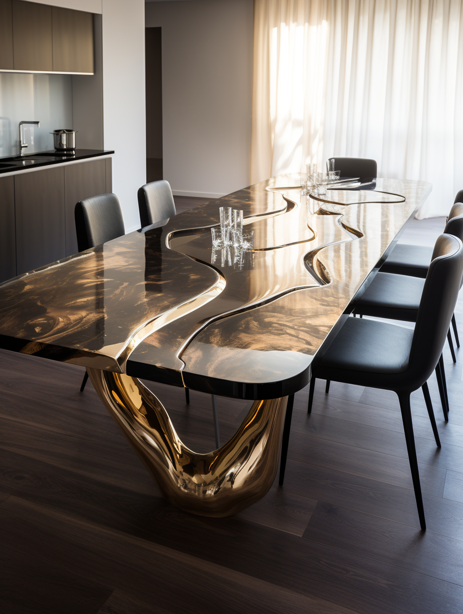 Balck /gold  table
