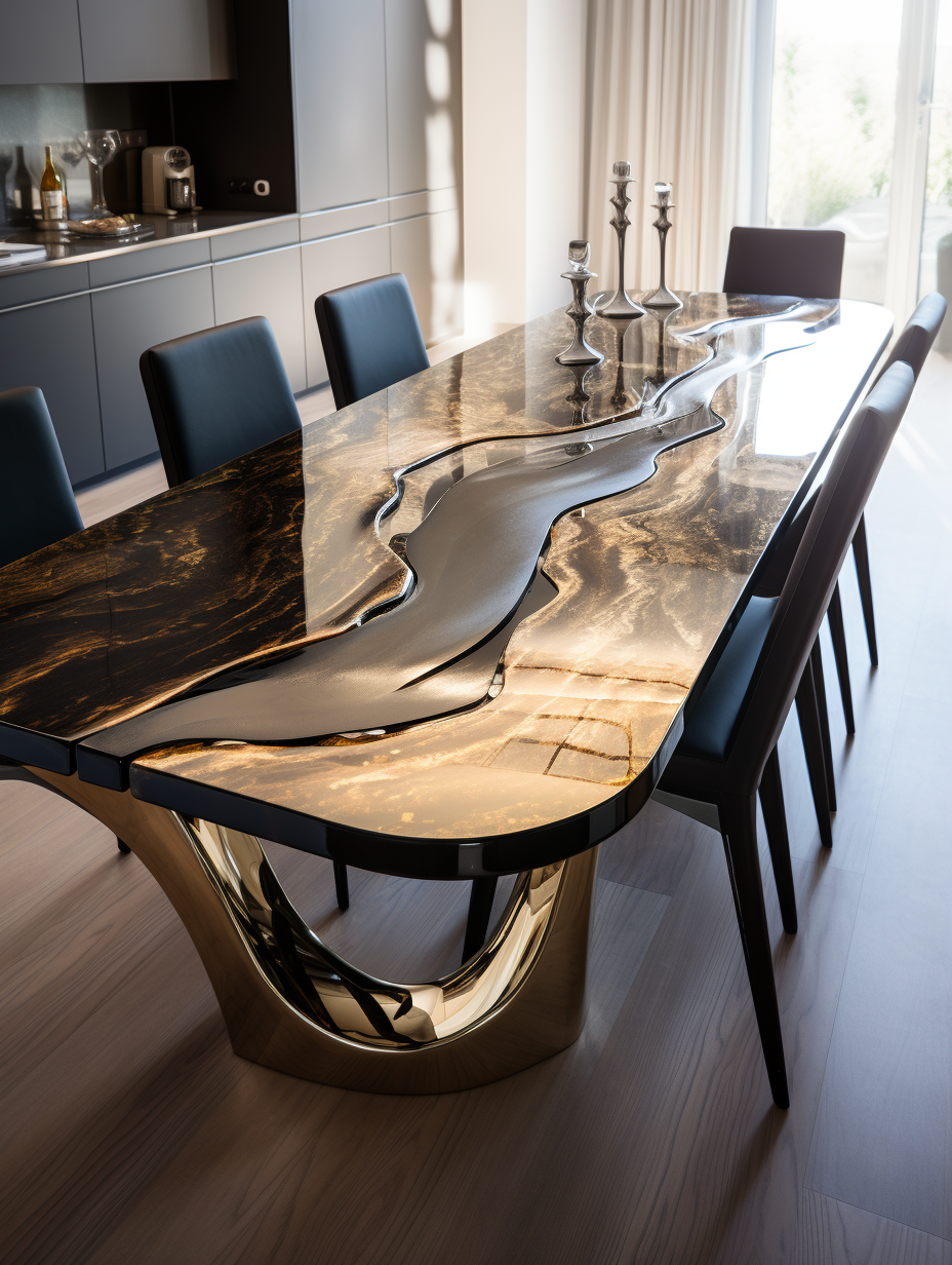 Balck /gold  table