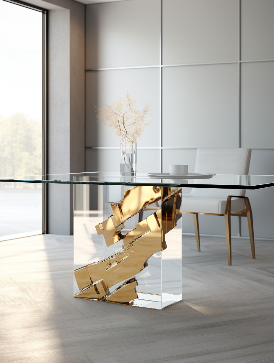 Golden resin table2