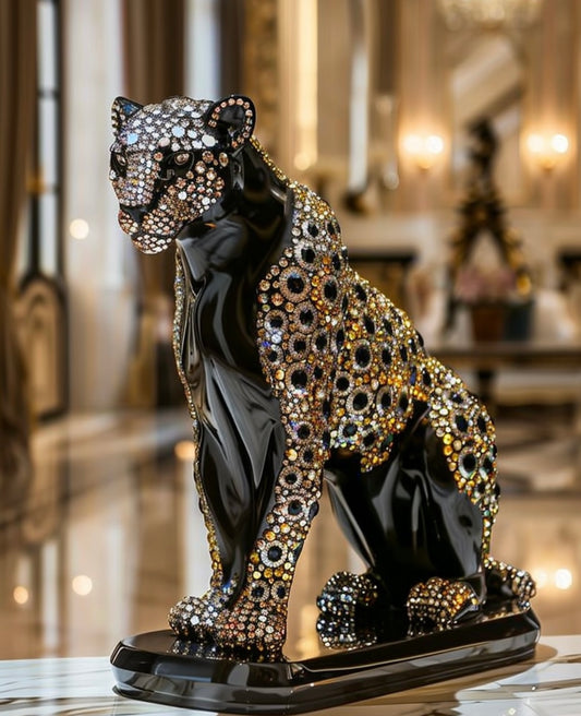 Swarovski effect big diamond Leopard