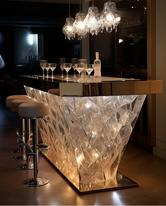 Crystal bar table