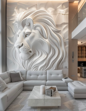 Lion art wall
