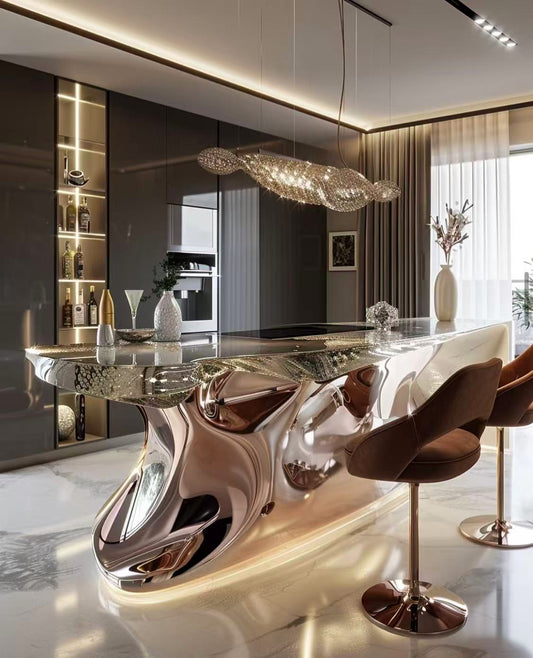 Crystal bar table